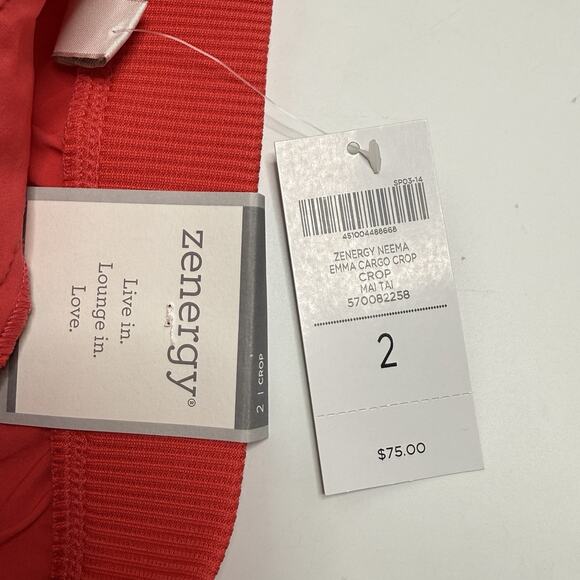 Zenergy Chicos Neema Emma Cargo Cropped Pant Sz 2 US L/12 Pink/Blue/Tan Lot Of 3 - Picture 8 of 16